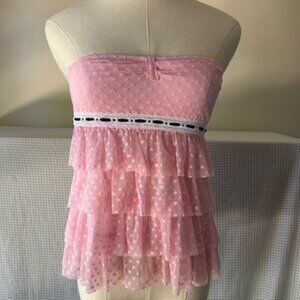 Vintage Y2K Betsey Johnson Tankini Strapless Bikini Top